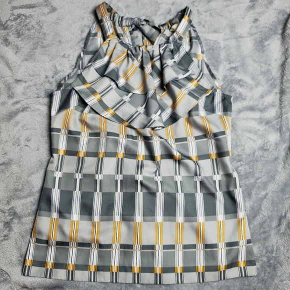 Banana Republic Factory Sleeveless Ruffle Blouse Size XS Petite - Picture 1 of 5
